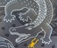 Decorative ceramic plate "Crocodile and Zebra" from the series "The Chase"