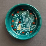 Decorative ceramic small bowl "Peony 1" from the "Flowers" series