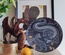 Decorative ceramic plate "Crocodile and Zebra" from the series "The Chase"