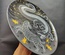 Decorative ceramic plate "Crocodile and Zebra" from the series "The Chase"